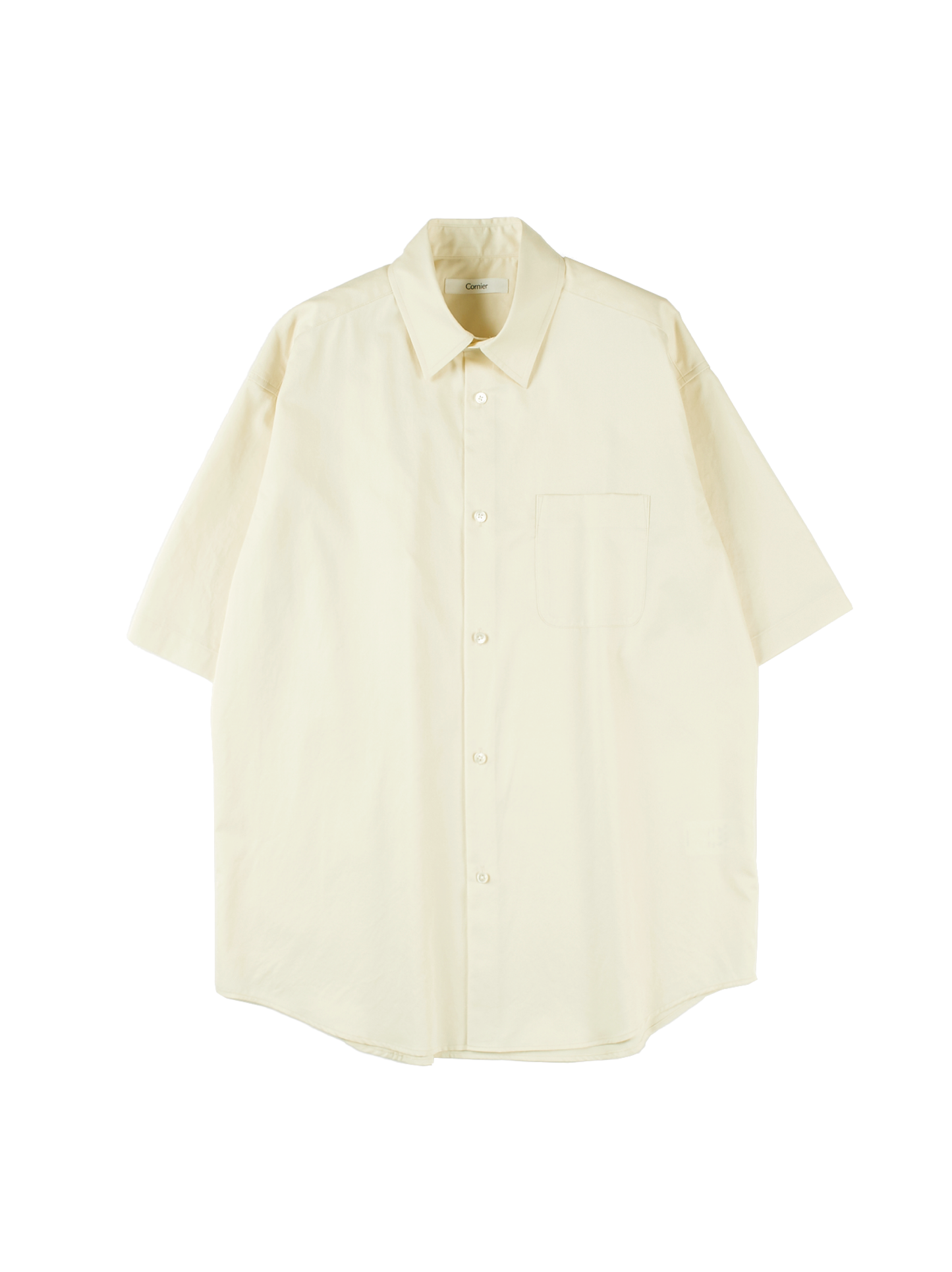 FINX COTTON TWILL HALF SLEEVE SHIRTS｜LIGHT YELLOW