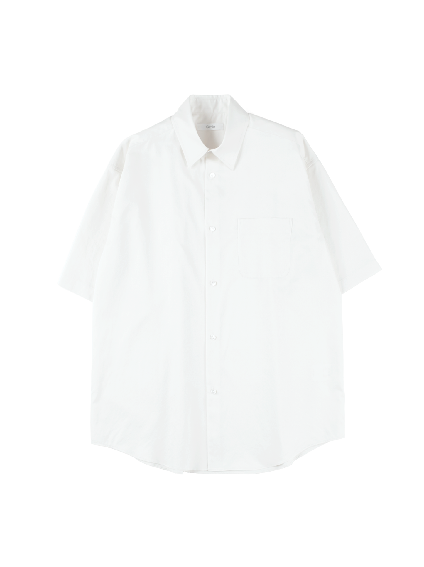 FINX COTTON TWILL HALF SLEEVE SHIRTS｜WHITE