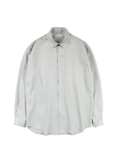 FINX COTTON TWILL REGULAR COLLAR SHIRTS｜CLOUD GRAY