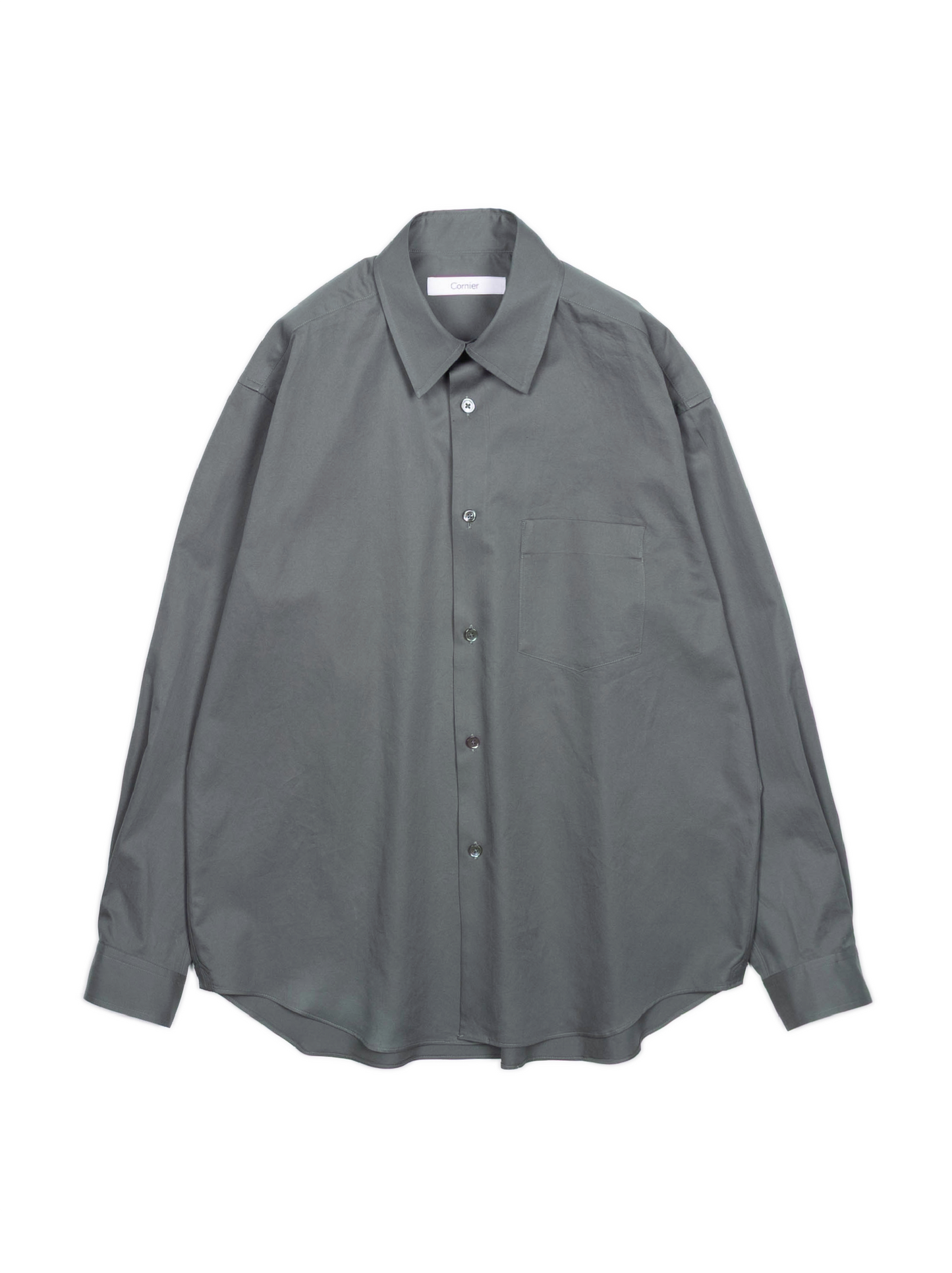 FINX COTTON TWILL REGULAR SHIRTS｜GRAY