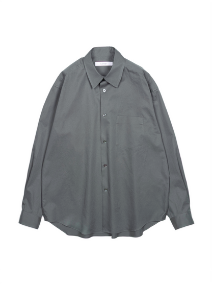 FINX COTTON TWILL REGULAR SHIRTS｜GRAY