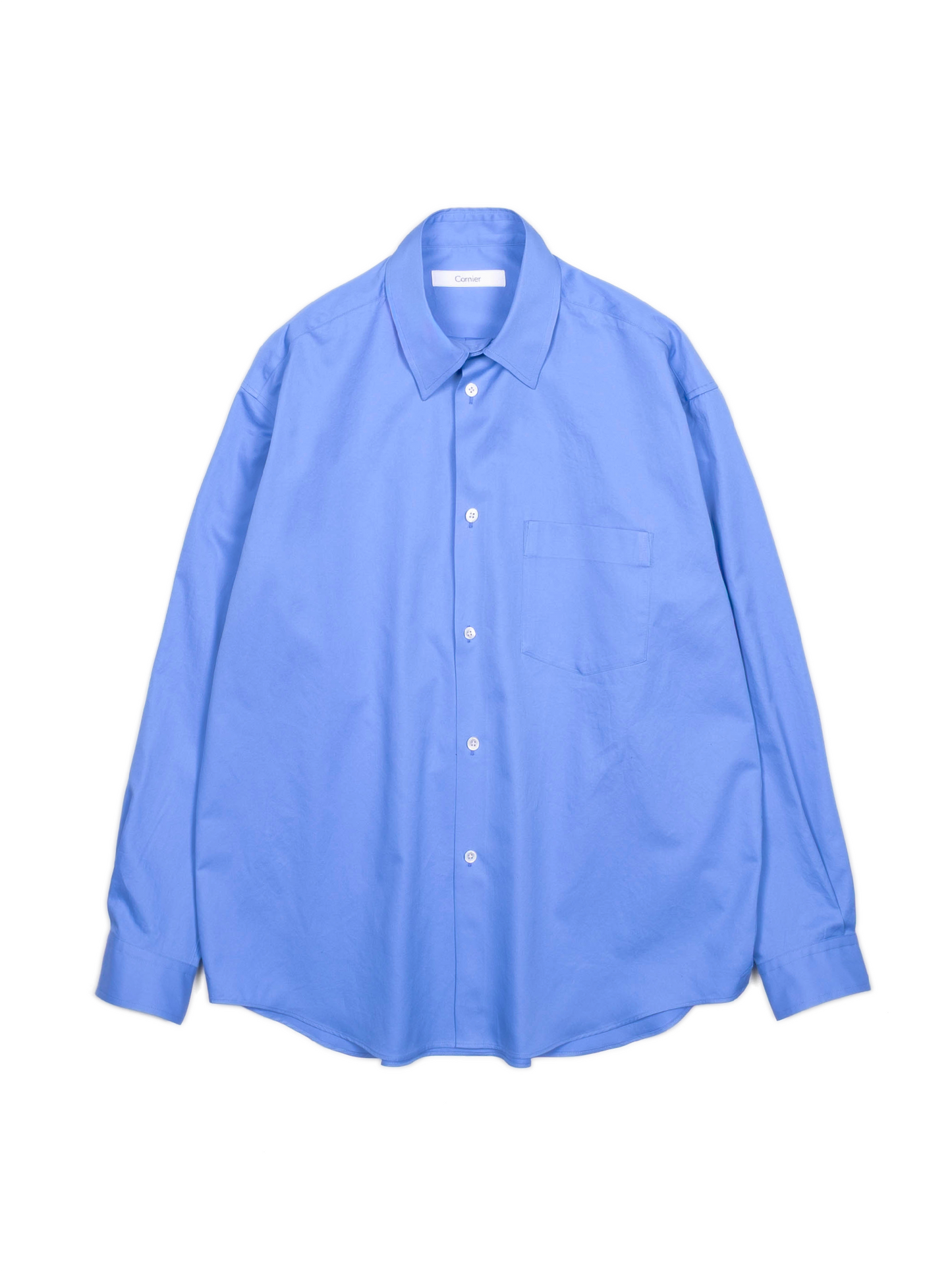 FINX COTTON TWILL REGULAR SHIRTS｜SAXE BLUE