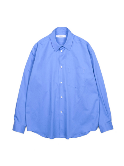 FINX COTTON TWILL REGULAR SHIRTS｜SAXE BLUE