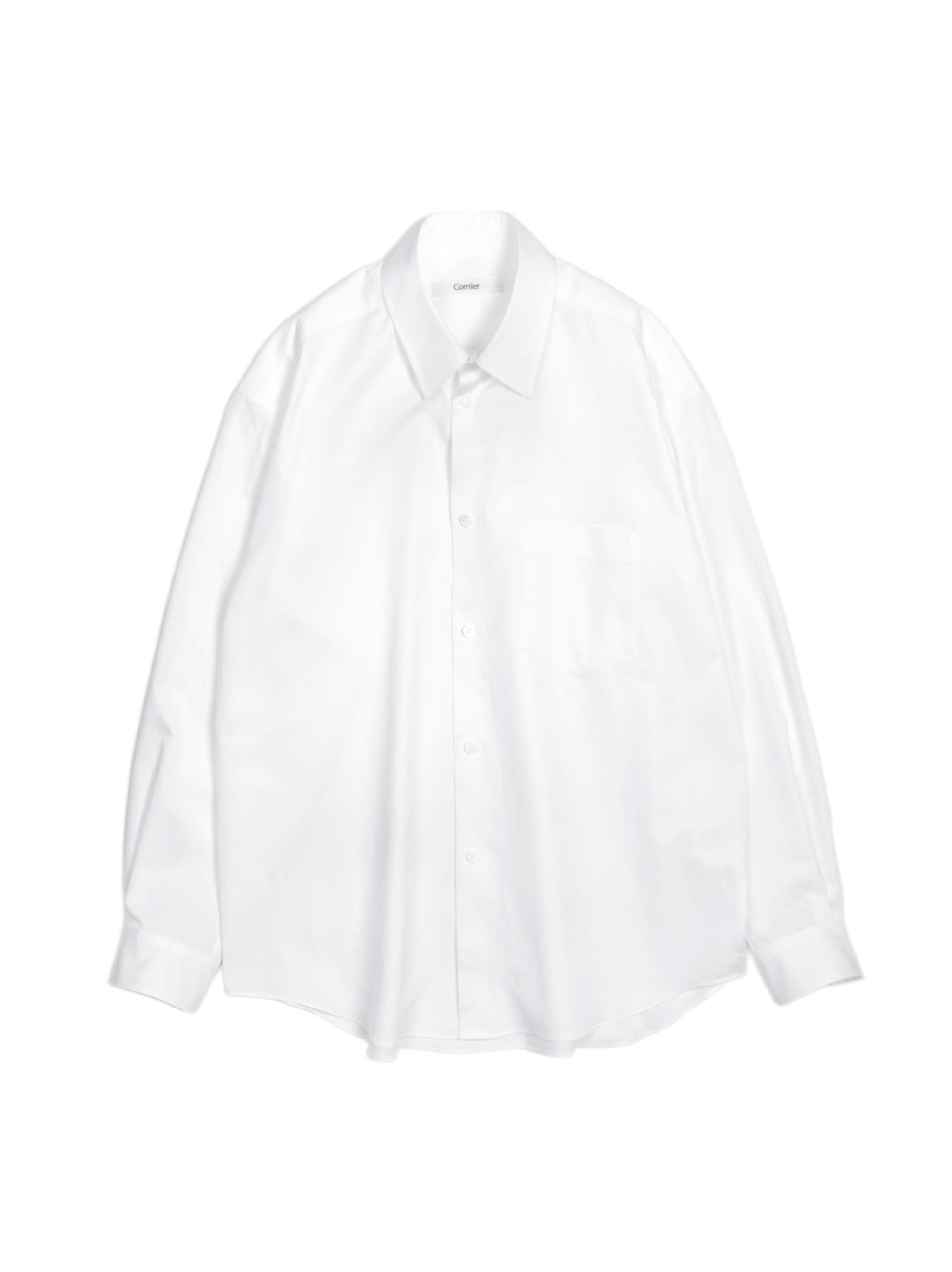 Cornier FINX COTTON REGULAR SHIRTS Sサイズ FINX COTTON TWILL REGULAR SHIRTS｜WHITE – Cornier