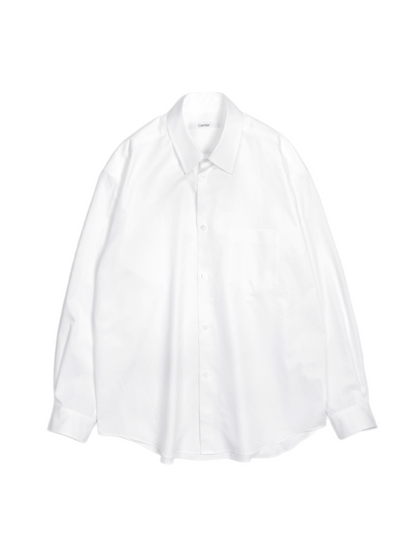 FINX COTTON TWILL REGULAR SHIRTS｜WHITE