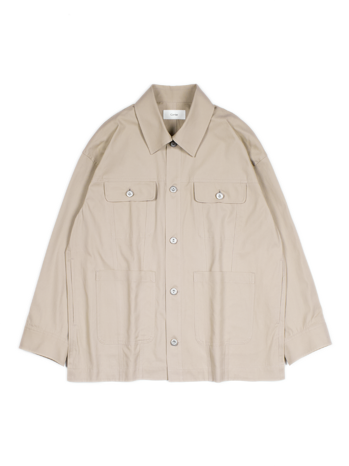FINX COTTON VOILE LIGHT CHINO CHORE JACKET for WOMEN｜ASH BEIGE – Cornier