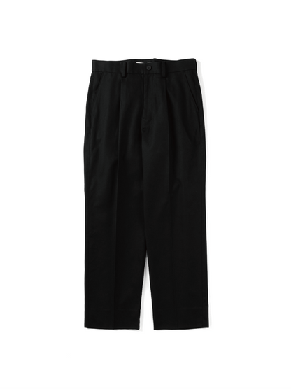 パンツ cornier FINX COTTON GABARDINE WIDE PANTS FINX COTTON GABARDINE SLACKS|BLACK – Cornier