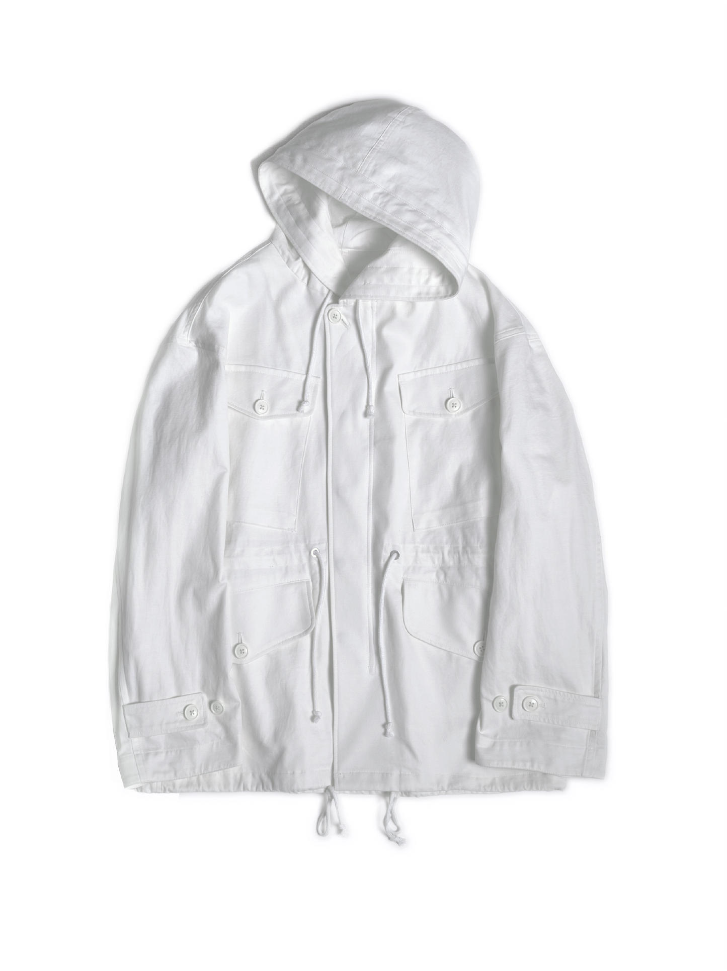 FINX/ZIMBABWE COTTON LIGHT CHINO HOODED BLOUSON｜ECRU