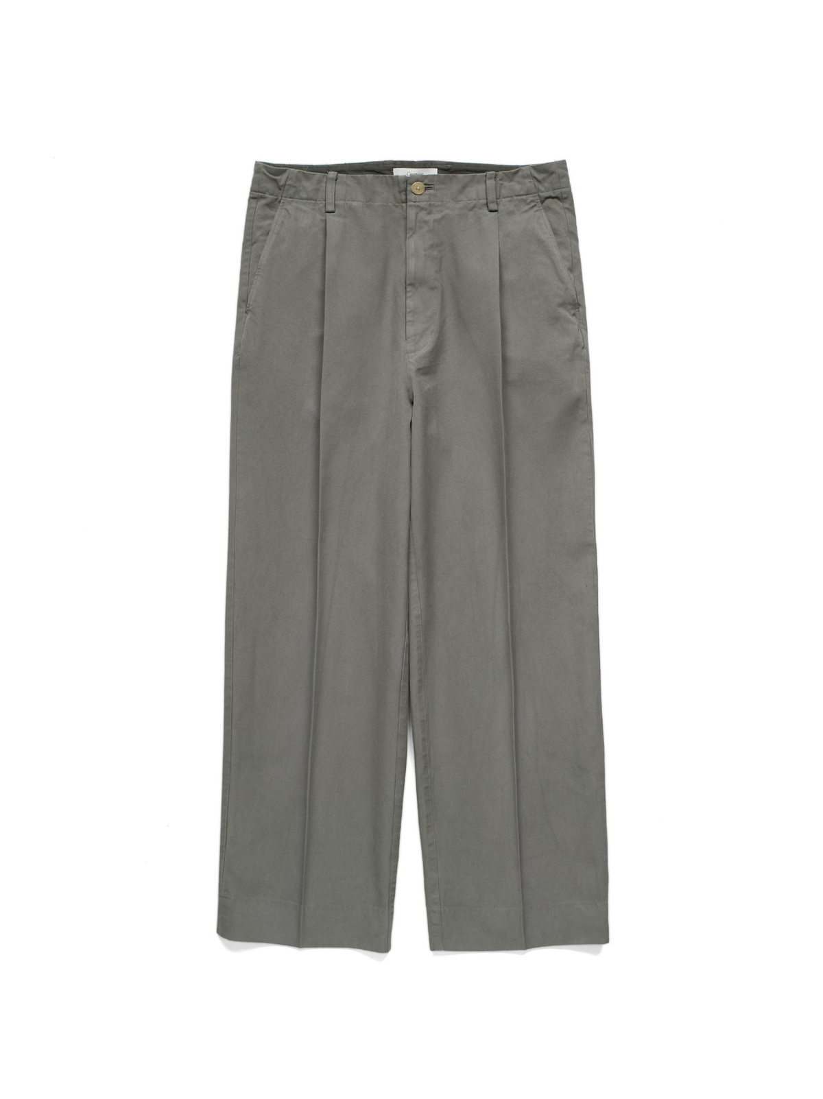 GARMENT DYED FINX COTTON DUCK SLACKS｜STEEL