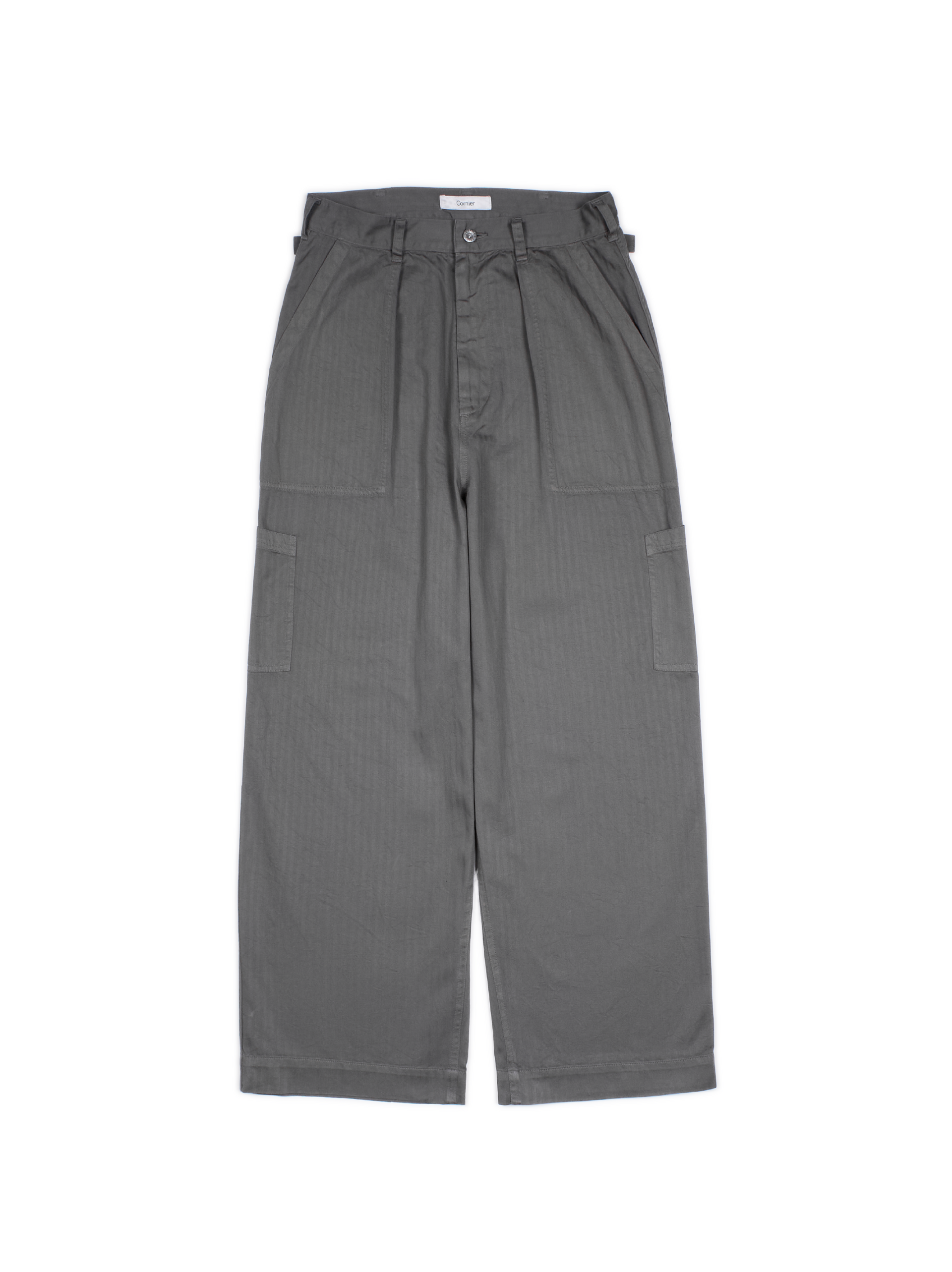 GARMENT DYED FINX COTTON HBT MECHANIC PANTS｜GREIGE – Cornier
