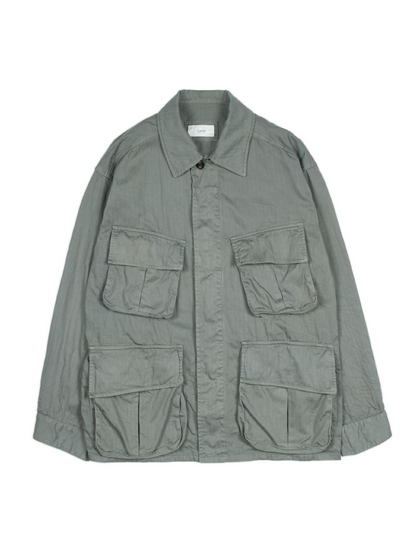 GARMENT DYED FINX COTTON JUNGLE FATIGUE JKT｜FOG KHAKI