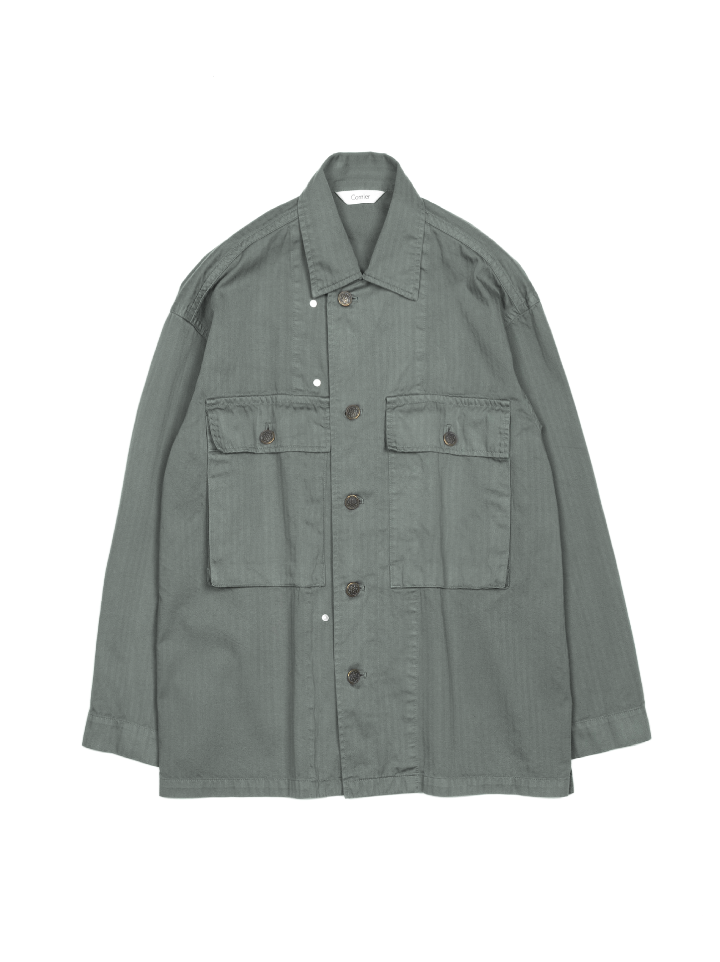 GARMENT DYED FINX COTTON M43-HBT JACKET｜FOG KHAKI