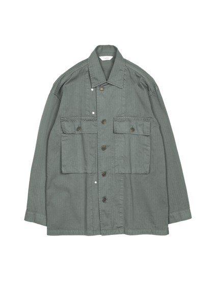 GARMENT DYED FINX COTTON M43-HBT JACKET｜FOG KHAKI