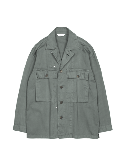 GARMENT DYED FINX COTTON M43-HBT JACKET｜FOG KHAKI