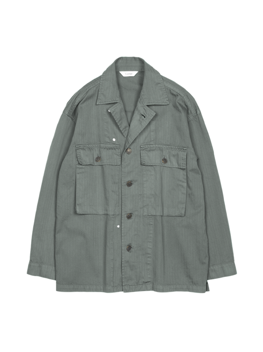 GARMENT DYED FINX COTTON M43-HBT JACKET｜FOG KHAKI