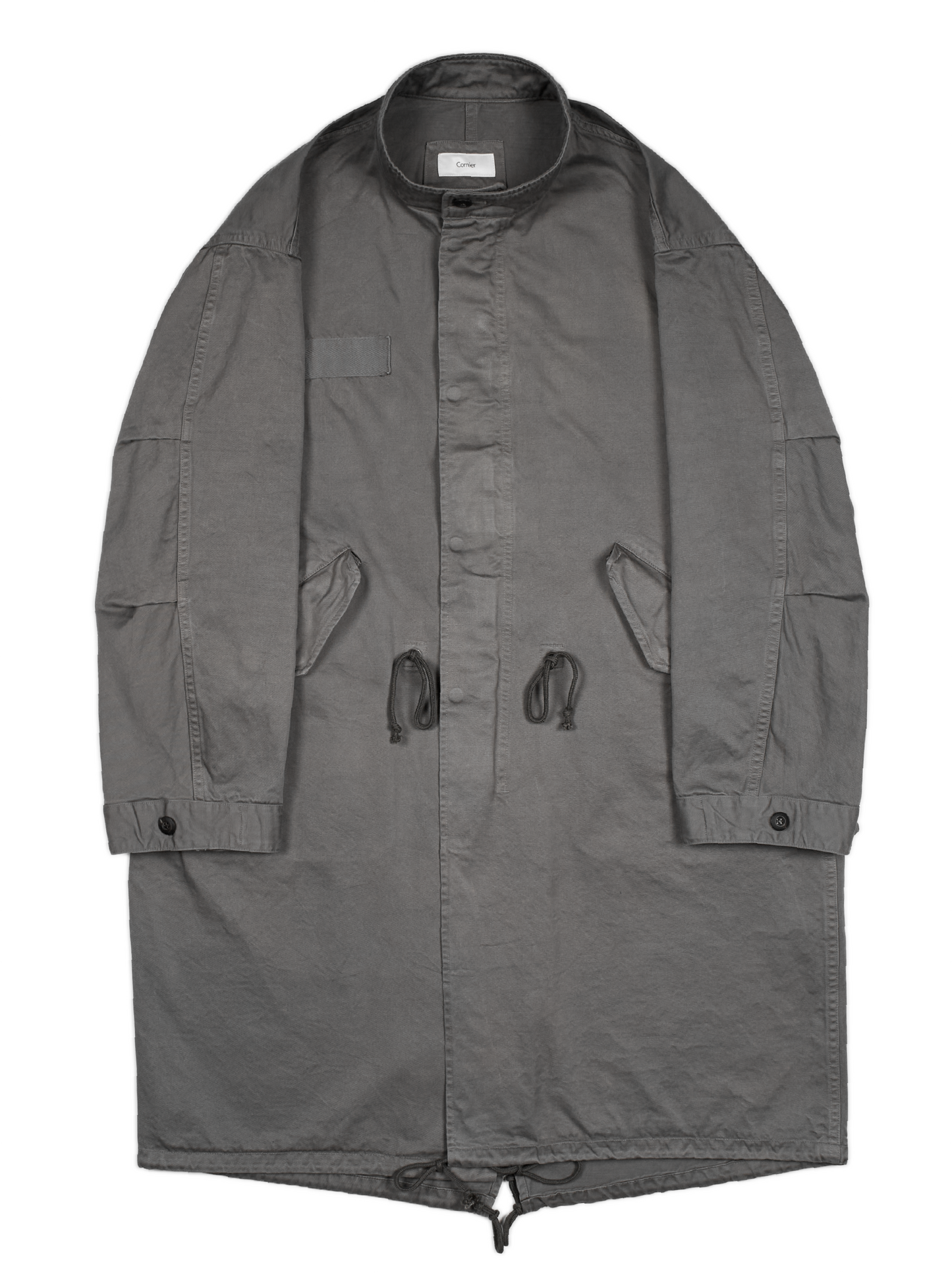 GARMENT DYED FINX/ZIMBABWE COTTON M-65 FISHTAIL COAT｜GRAY