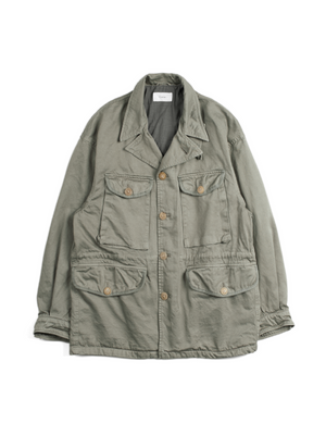 GARMENT DYED  FINX/ZIMBABWE COTTON TWILL M-43 FIELD JKT｜MOCHA
