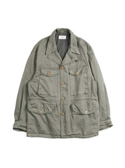 GARMENT DYED  FINX/ZIMBABWE COTTON TWILL M-43 FIELD JKT｜MOCHA