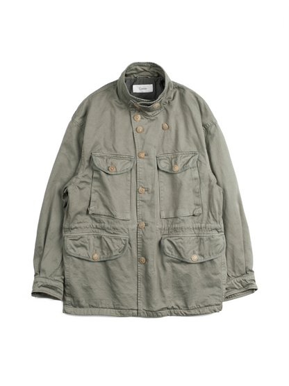 GARMENT DYED  FINX/ZIMBABWE COTTON TWILL M-43 FIELD JKT｜MOCHA