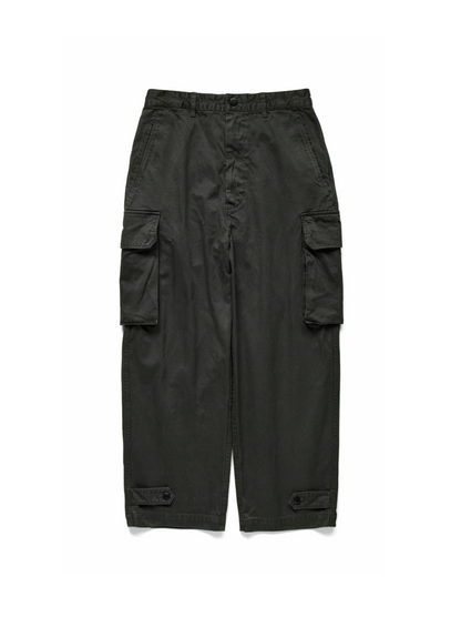 GARMENT DYED FINX/ZIMBABWE COTTON TWILL M-47 CARGO PANTS｜AGED OLIVE