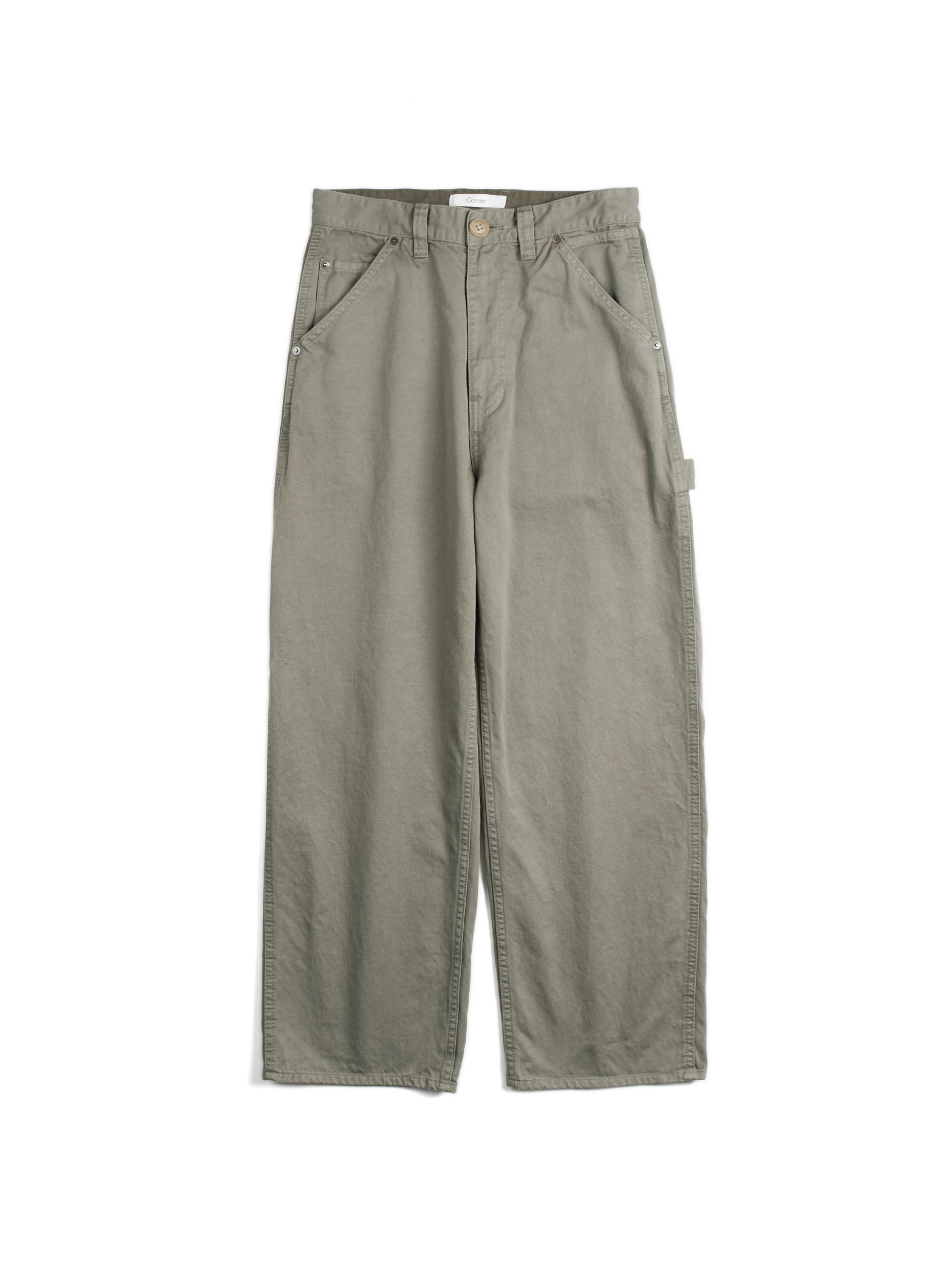 GARMENT DYED FINX/ZIMBABWE COTTON TWILL PAINTER PANTS|MOCHA – Cornier GARMENT DYED FINX/ZIMBABWE COTTON TWILL PAINTER PANTS|MOCHA – Cornier