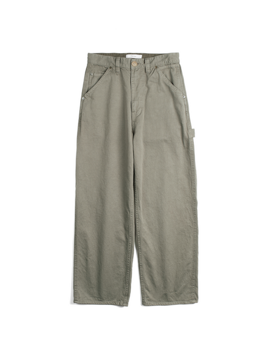 GARMENT DYED  FINX/ZIMBABWE COTTON TWILL PAINTER PANTS｜MOCHA