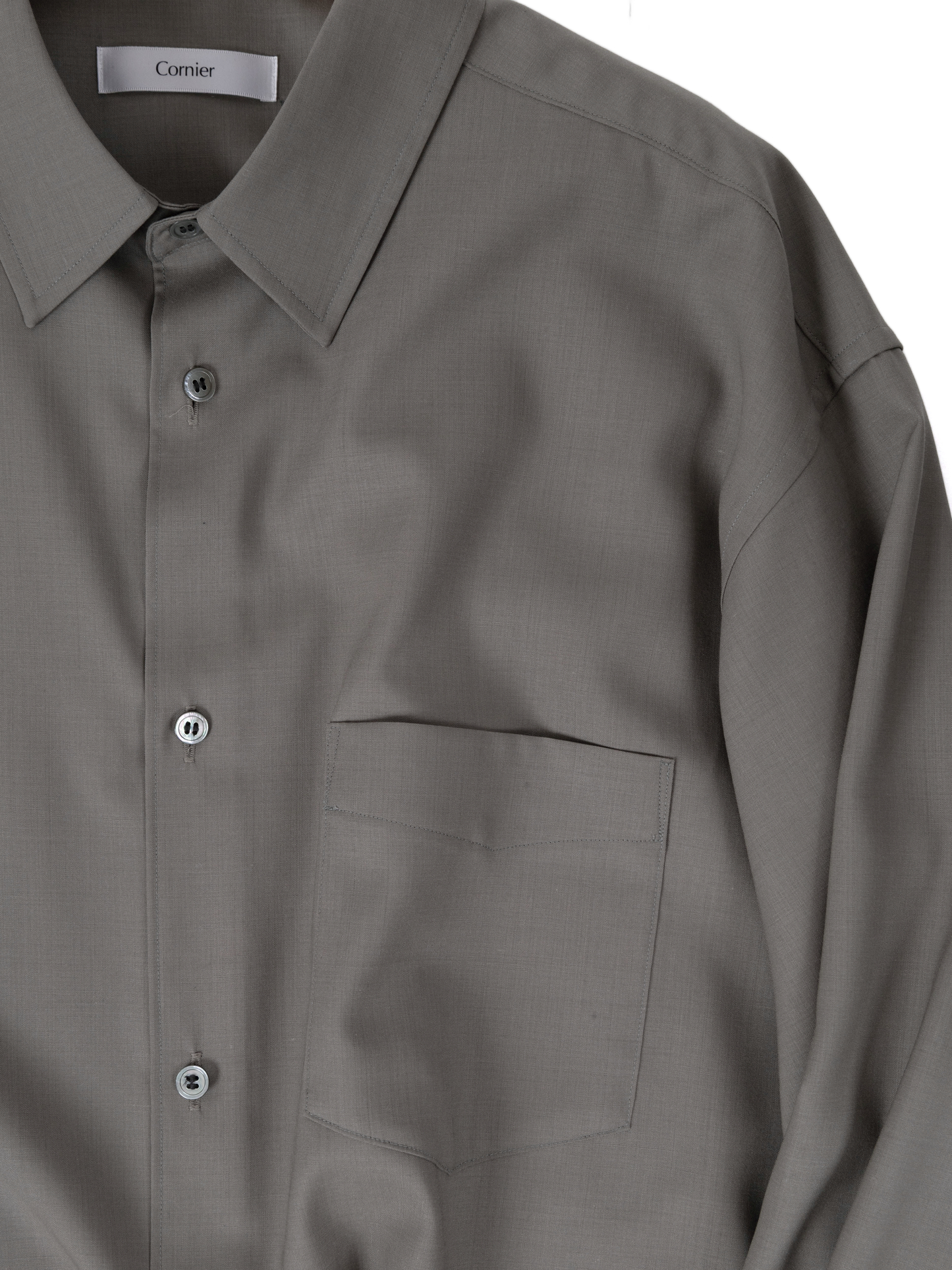 WORSTED WOOL SHIRTS｜GREIGE