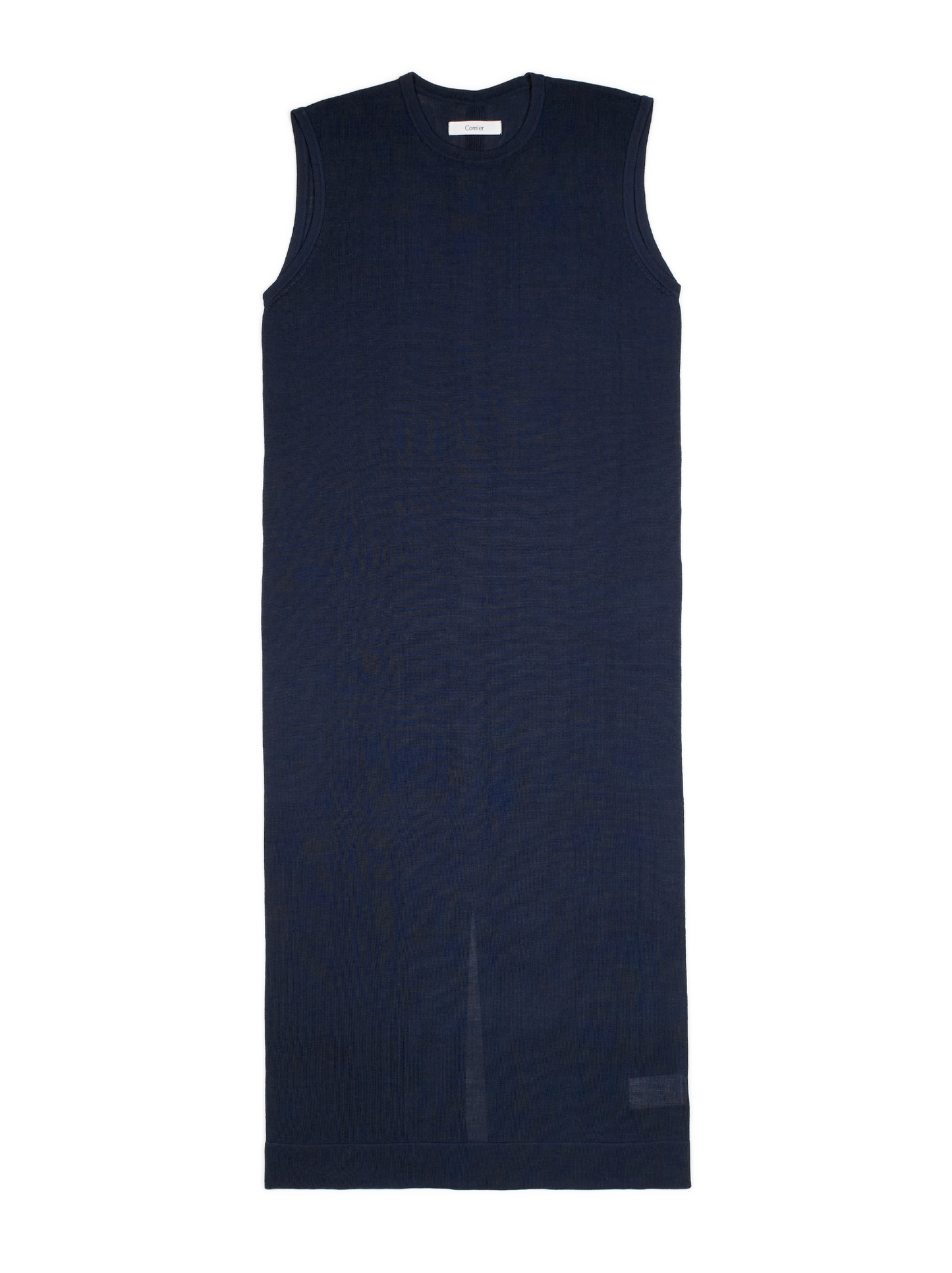 HIGH-TWIST SILK KNIT DRESS｜NAVY