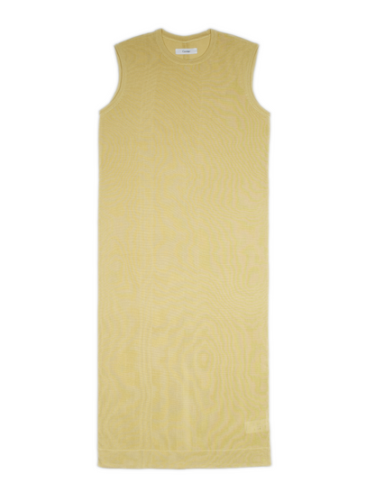 HIGH-TWIST SILK KNIT DRESS｜YELLOW