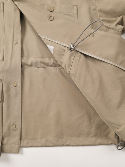 FINX COTTON GABARDINE UTILITY BLOUSON｜BEIGE