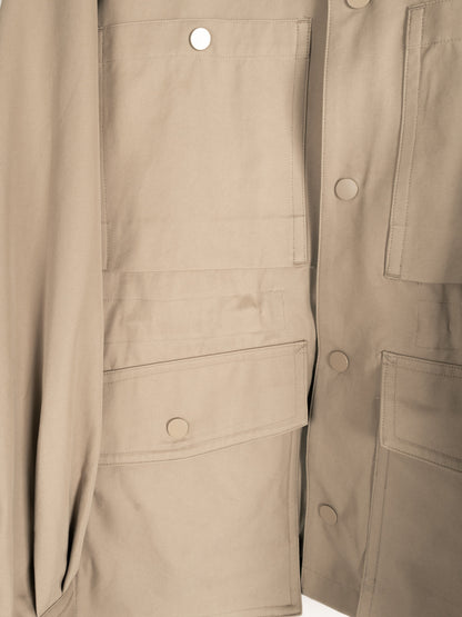 FINX COTTON GABARDINE UTILITY BLOUSON｜BEIGE