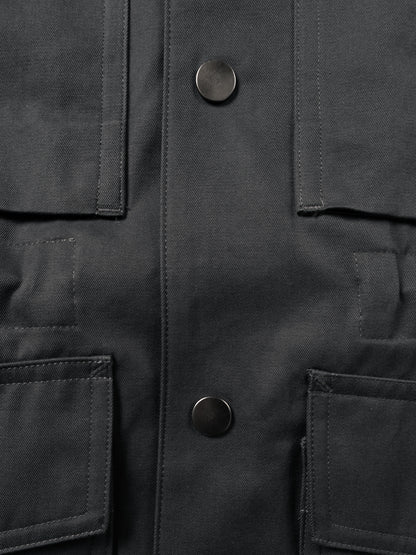 FINX COTTON GABARDINE UTILITY BLOUSON｜GUNMETAL