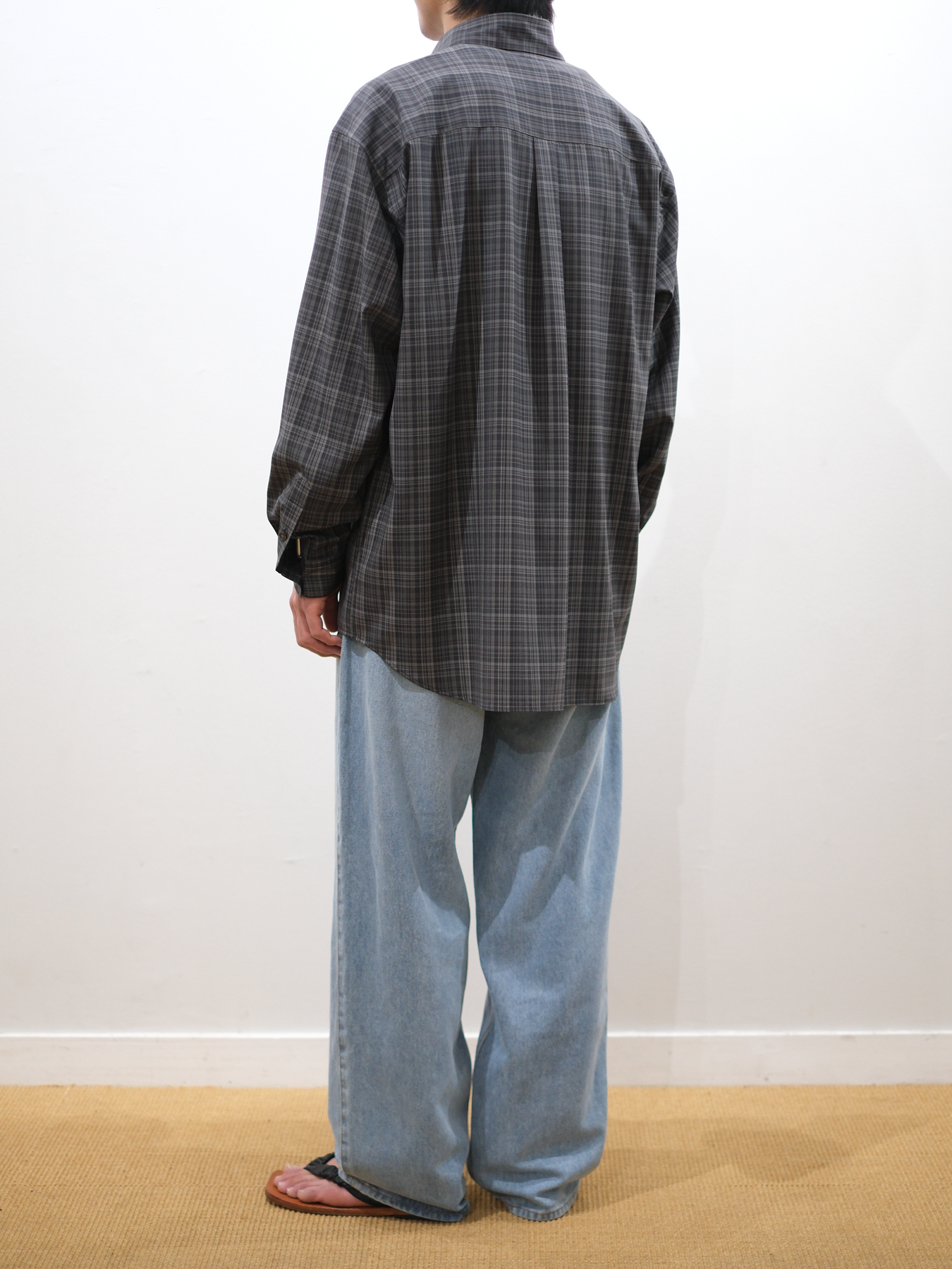 SILK/COTTON VINTAGE DENIM PANTS｜LIGHT BLUE
