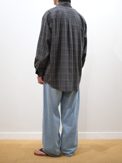 SILK/COTTON VINTAGE DENIM PANTS｜LIGHT BLUE