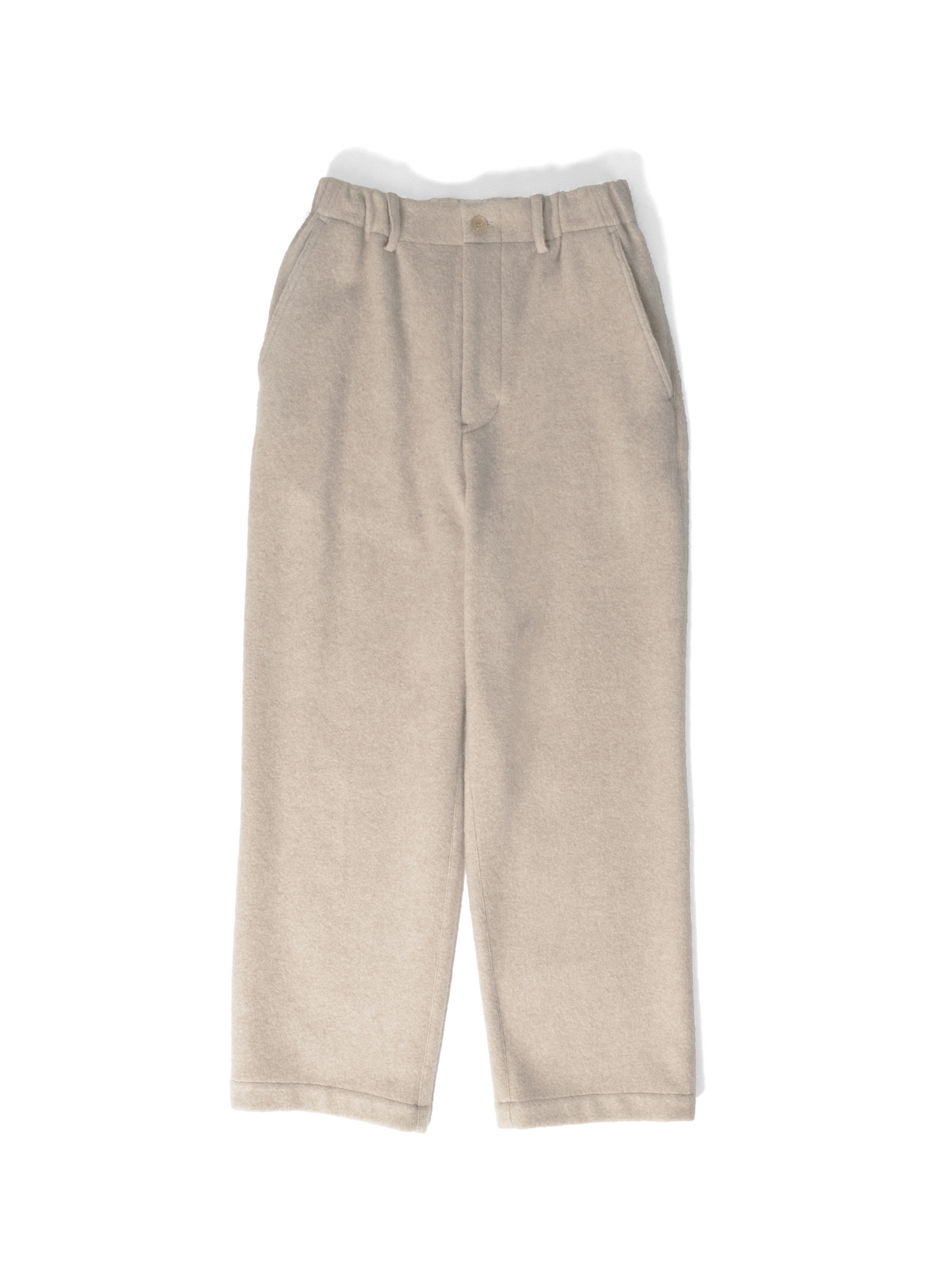 LAMB WOOL CASHMERE MOSSER PANTS｜NATURAL