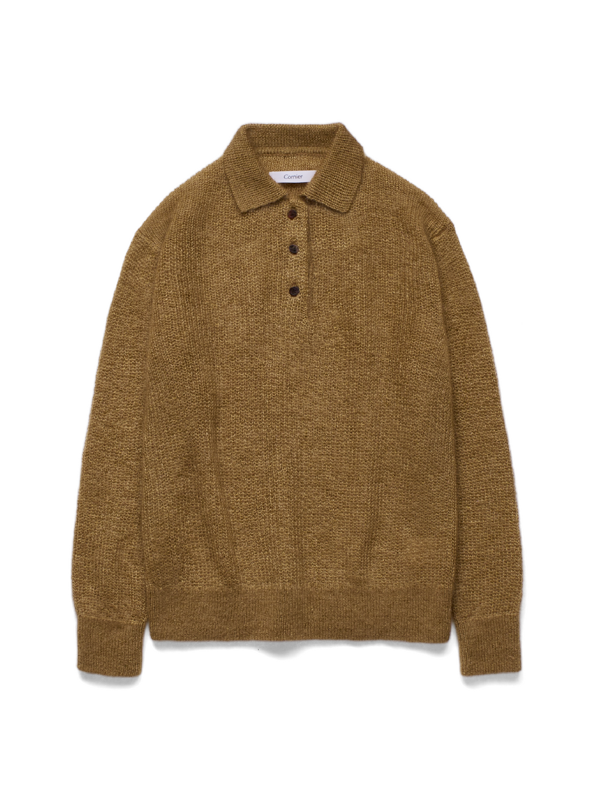 MOHAIR/SILK POLO SHIRTS｜CAMEL
