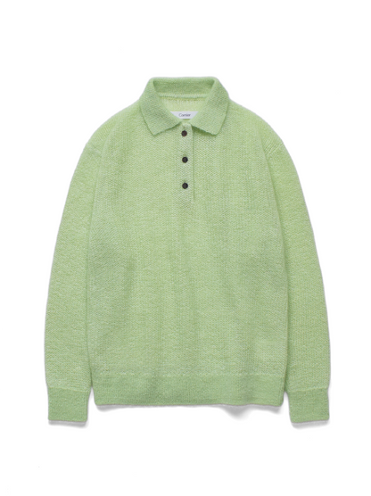 MOHAIR/SILK POLO SHIRTS｜MINT