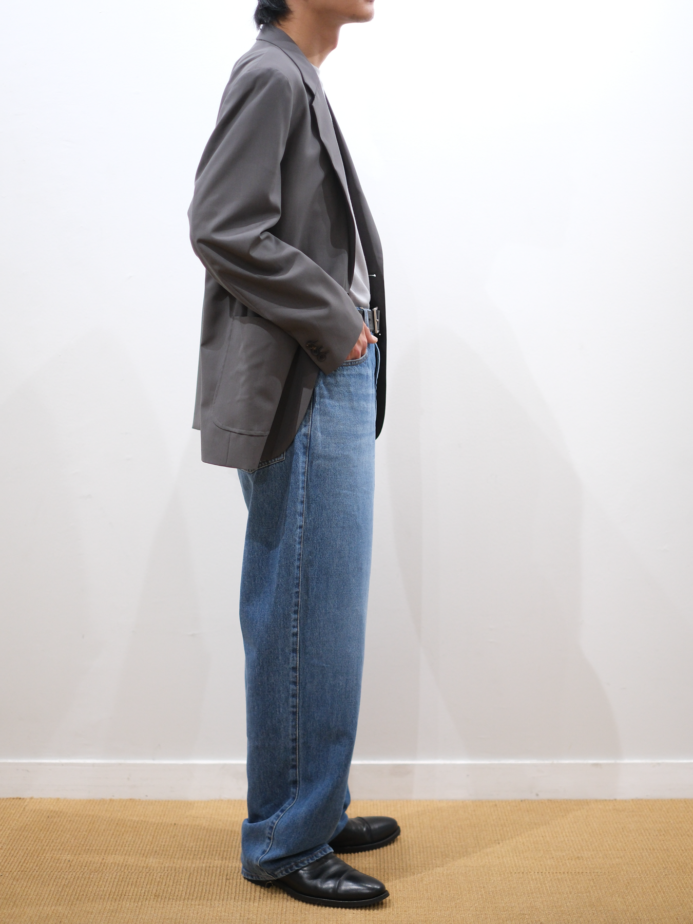 SILK/COTTON VINTAGE DENIM PANTS｜BLUE – Cornier
