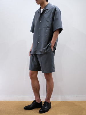 BRAZIL SILK SHORT PANTS｜SLATE BLUE