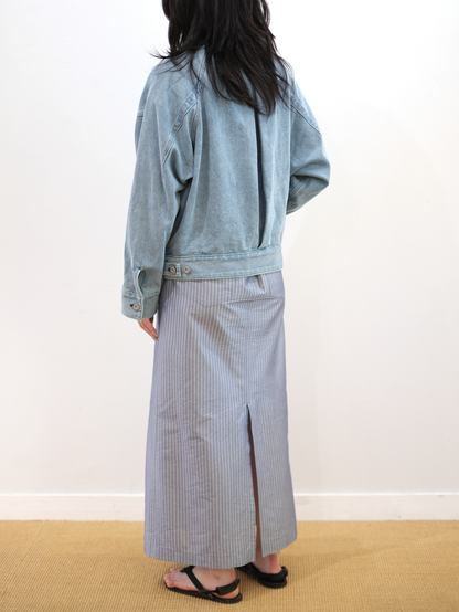 Model 160cm size S color LIGHT BLUE着用