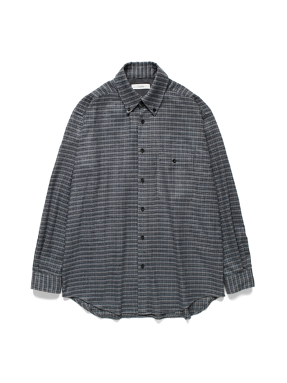 SILK FLANNEL CHECK SHIRTS｜NAVY CHECK