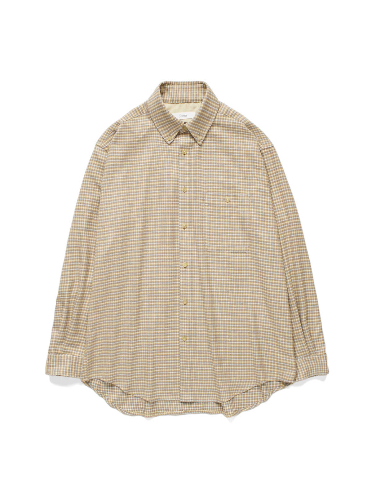 SILK FLANNEL CHECK SHIRTS｜YELLOW CHECK