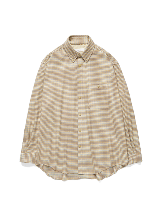 SILK FLANNEL CHECK SHIRTS｜YELLOW CHECK
