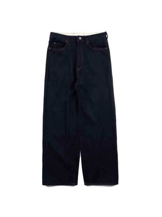 SILK NEP DENIM PANTS｜DARK NAVY