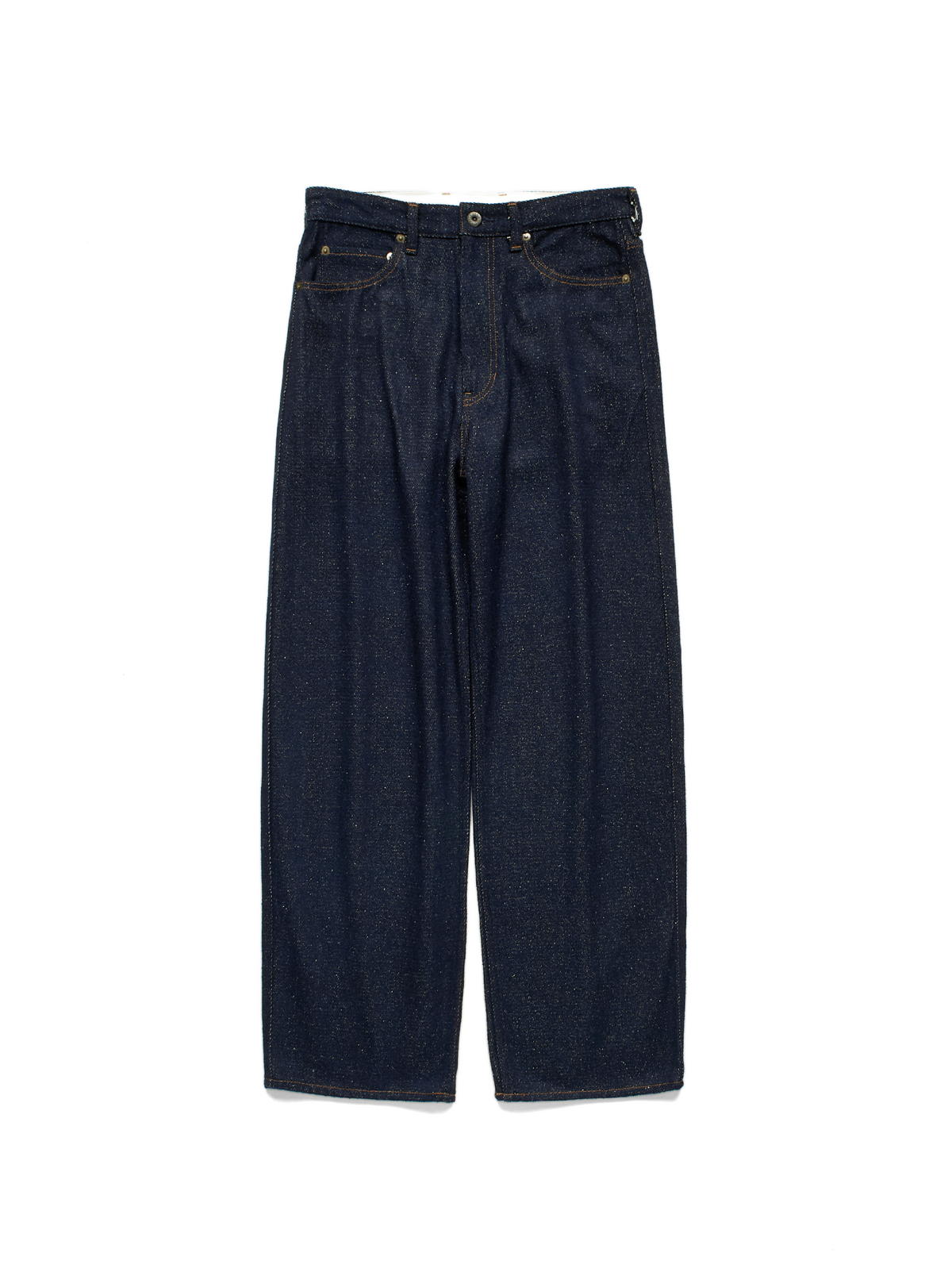 SILK NEP DENIM PANTS｜DARK NAVY