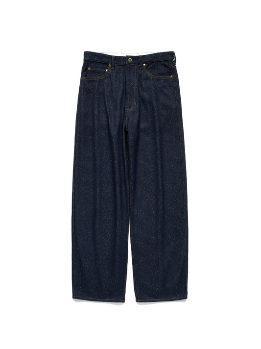 SILK NEP DENIM PANTS｜DARK NAVY