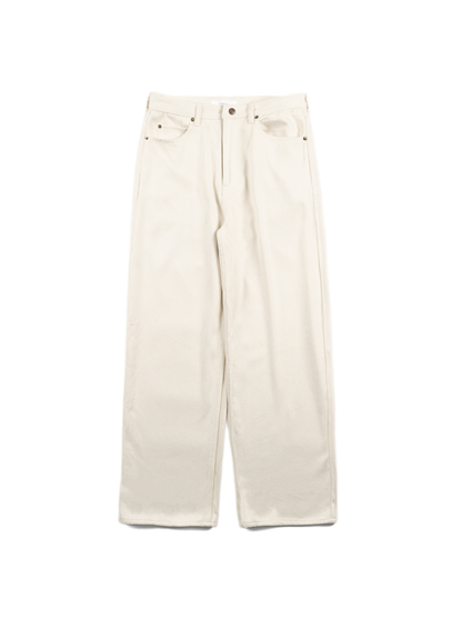 SILK NEP DENIM PANTS｜WHITE