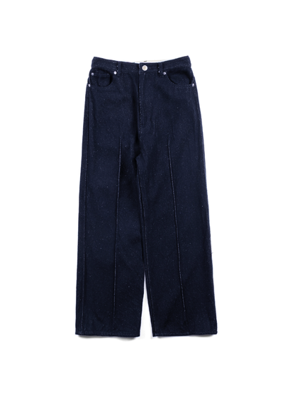 SILK NEP DENIM PANTS for WOMEN｜DARK NAVY