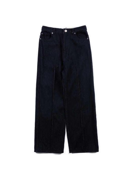 SILK NEP DENIM PANTS for WOMEN｜DARK NAVY