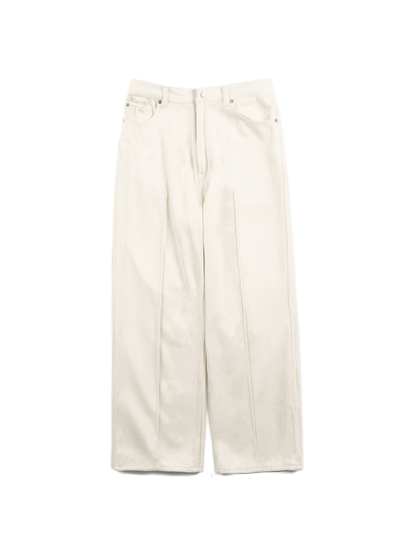 SILK NEP DENIM PANTS for WOMEN｜WHITE